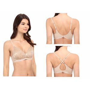 NATORI Covet Convertible Non-Padded Underwire Bra #734131 Beige 32B NEW